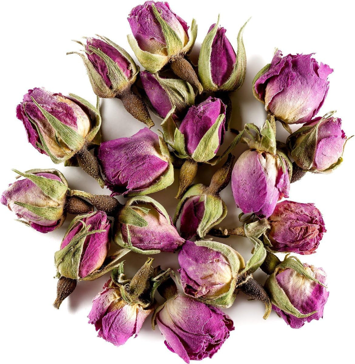 Boccioli di rosa commestibili premium da 100 g - infuso di petali di rosa Atlas essiccati - gusto e aroma dolce e floreale - 100% naturale, puro e senza additivi | Tazarin Ltd