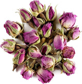 Boccioli di rosa commestibili premium da 100 g - infuso di petali di rosa Atlas essiccati - gusto e aroma dolce e floreale - 100% naturale, puro e senza additivi | Tazarin Ltd
