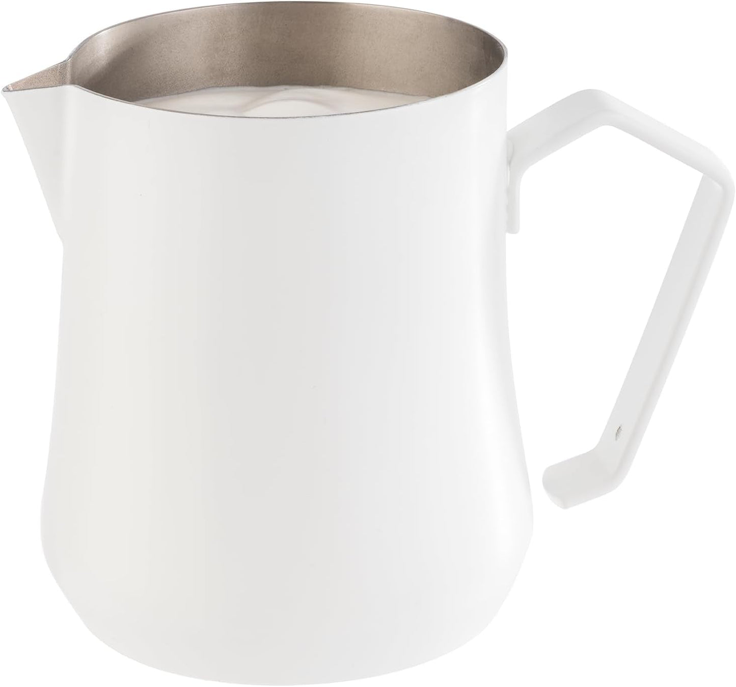 APS 10361 Tazza da latte universale, acciaio inossidabile, verniciatura elettrostatica bianca, 0,5 litri