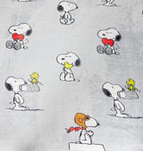 Kanguru Bed, copriletto, coperta in pile per letto matrimoniale, coperta in microfibra, Snoopy Peanuts GRIGIO, 230X230Cm, coperta estiva, copriletto per camera da letto Letti e coperte Besuche den Kanguru-Store
