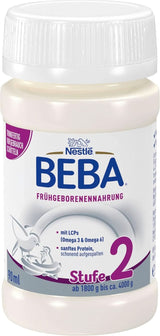 Alimento per neonati prematuri BEBA Level 2, Alimento speciale per neonati prematuri e neonati di peso ridotto, pronto da bere, confezione da 32 (32 x 90 ml) Naty Shop