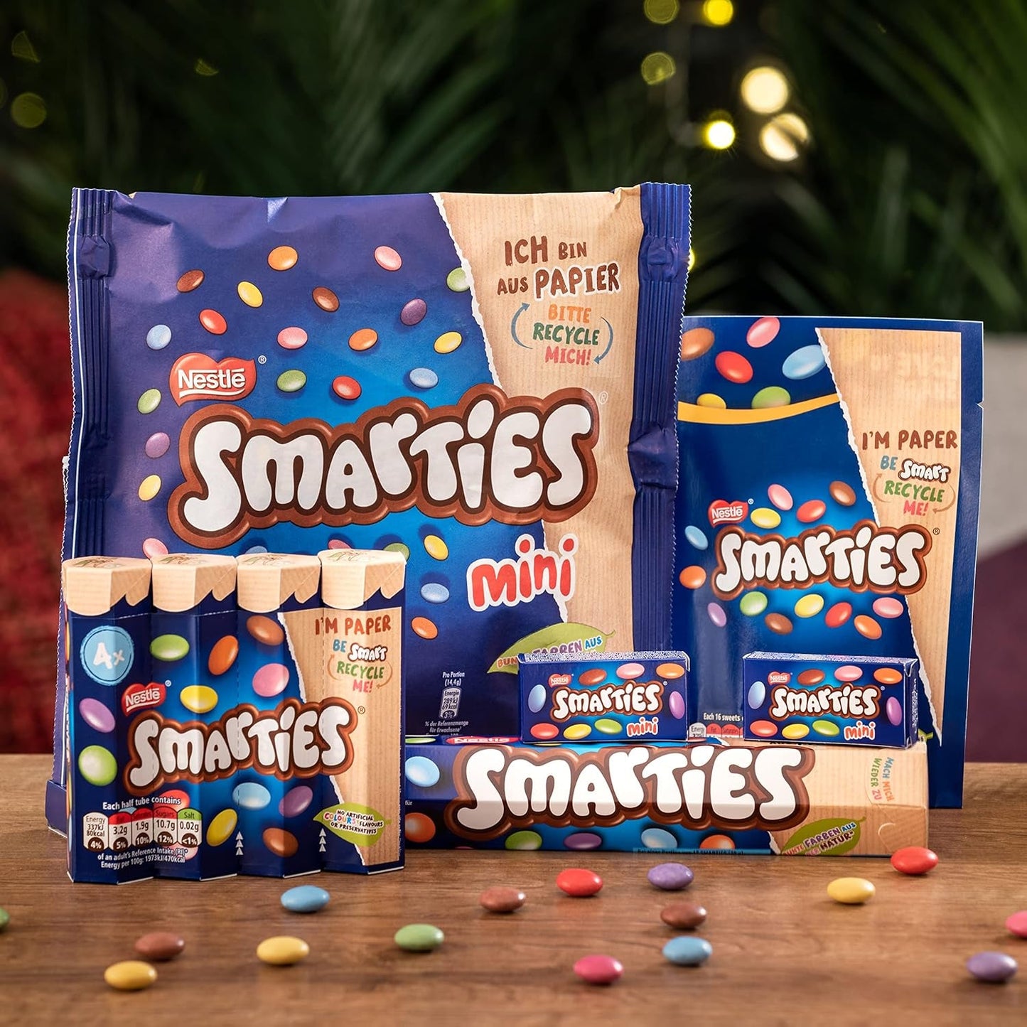 Nestlé SMARTIES Mini Lenticchie Piccole Confezionate Singolarmente con Cioccolato Al Latte Confezione Da 3 (1 x 187g)