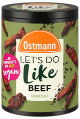 Ostmann Gewürze - Facciamo come il manzo | Rindfleisch-Geschmack für ungewürzte Fleischersatzprodukte | Gewürzsalz für Seitan, Tofu und vegetarian und vegane Gerichte | 90 g in barra riciclabile Metalldose