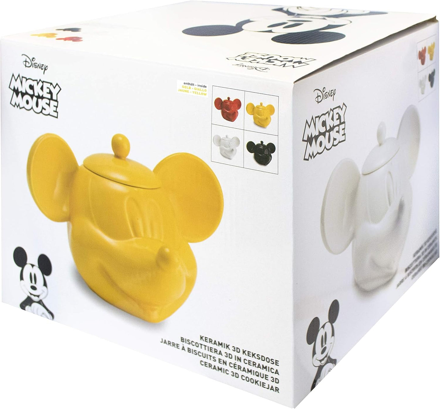 Joy Toy 62129 Biscottiera Disney Topolino 3D Giallo 25X17X20 Cm Scatole per alimenti Naty Shop