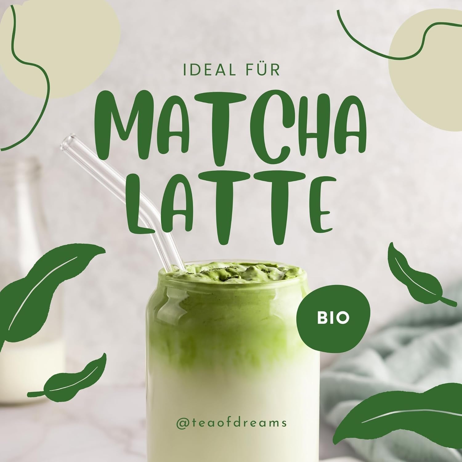Polvere di Matcha biologica per tè e Matcha Latte - Qualità cerimoniale premium dal Giappone - Tè verde Kissui originale - 30g