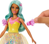 Barbie Magia Nascosta - bambola Teresa con abito da fata, capelli ondulati e pettine per una divertente acconciatura, dai 3 anni in su, HLC36