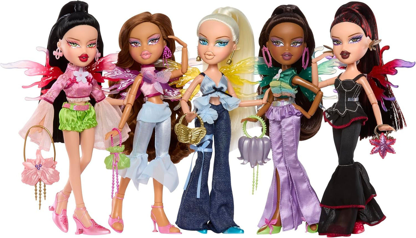 Bratz Fashion Pixiez Sasha Doll - Fantastica bambola da collezione con vera moda e accessori, ali che si trasformano in un anello