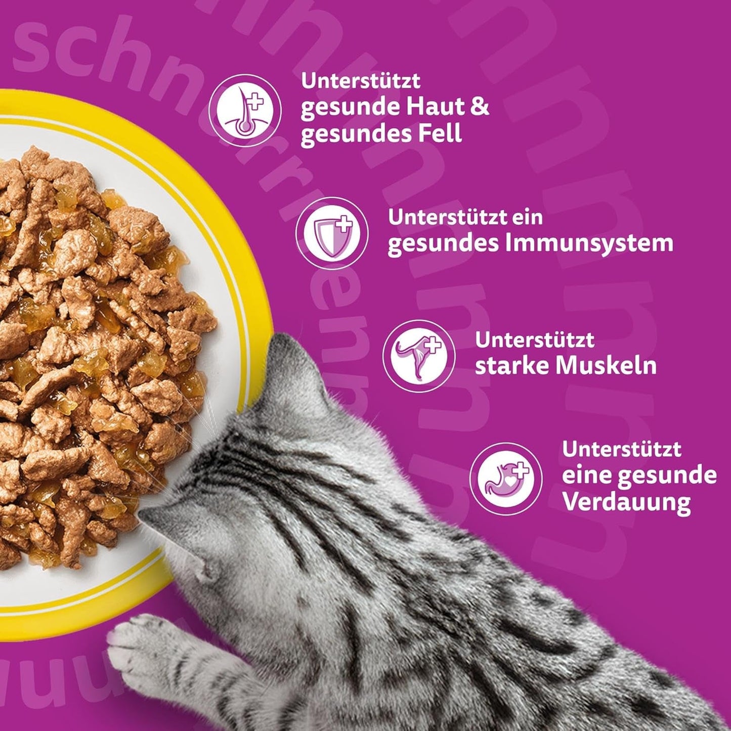 WHISKAS Alimento umido per gatti in gelatina 120 x 85g Selezione di pollame