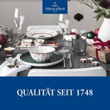 Villeroy & Boch - Toy's Delight Set per sughi, 4 pezzi, Piatto da portata con ciotole, Set di ciotole per sugo di Natale, Decorazione da tavola giocattolo, Vassoio da portata, Ciotole, Stoviglie natalizie, Porcellana Premium