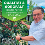 Hochland Kaffee - Holanka Crema - 250g Kaffeebohnen - Vendita diretta sostenibile - Perfetto per macchine completamente automatiche e Siebträger - Sapore aromatico più delicato - Migliore qualità dal Perù