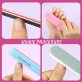 FANDAMEI 20 Pezzi Buffer Per Nagel, Filen Per Gelnägel, Profi Nagelfeile 100/180, Polierfeile Fingernägel, Filen Per Gelnägel, Set manicure e pedicure