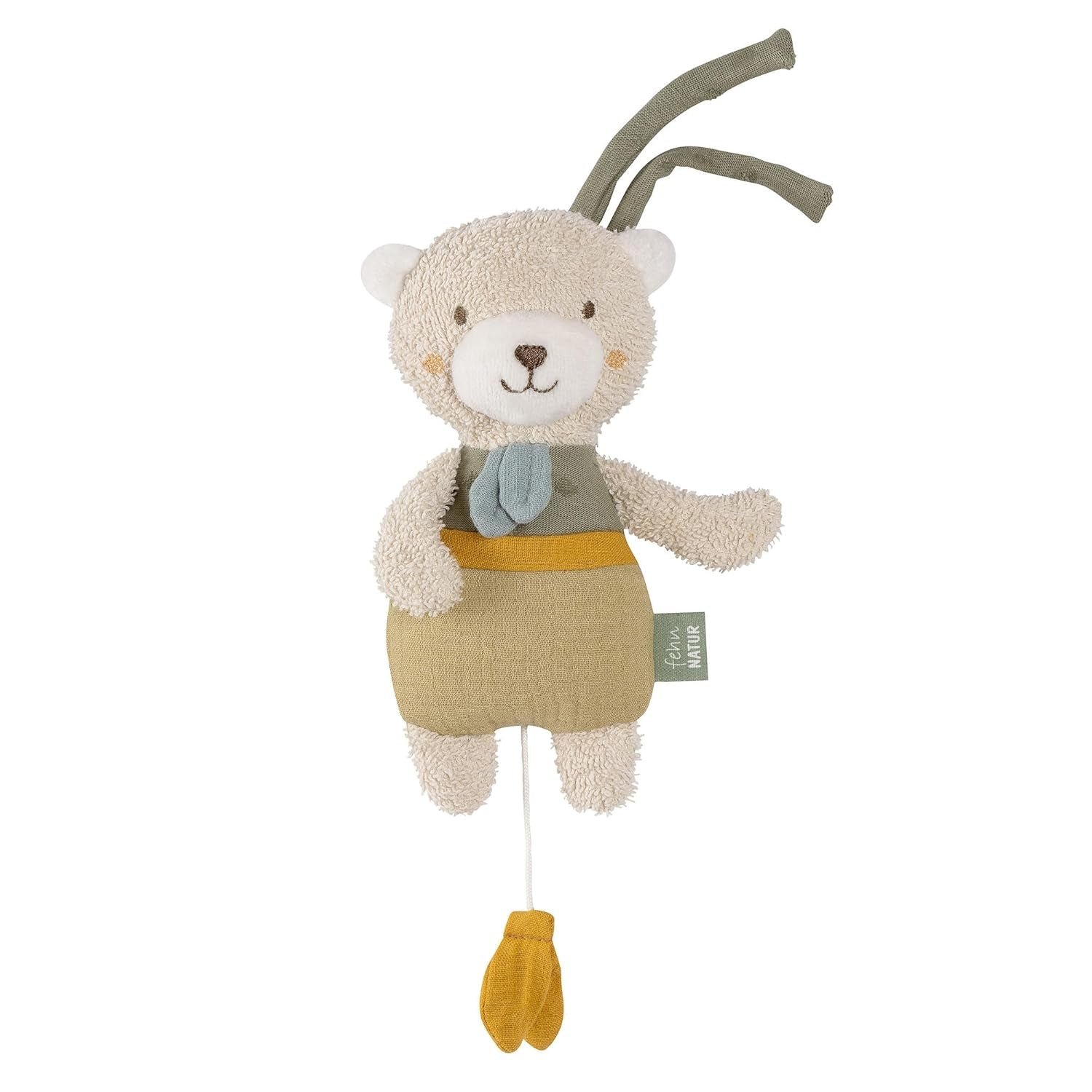 Carillon Fehn pecora per addormentare il bambino - peluche con attacco - canzone per addormentare "la ninna nanna di Brahms" - giocattolo per bambini da viaggio e a casa - giocattoli musicali per neonati e bambini Bebe Naty Shop Toys La natura dell'orso