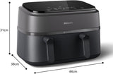 Philips Dual Basket Airfryer Serie 3000 con set colazione, 9 litri, 2 cassetti Elettrodomestici Naty Shop