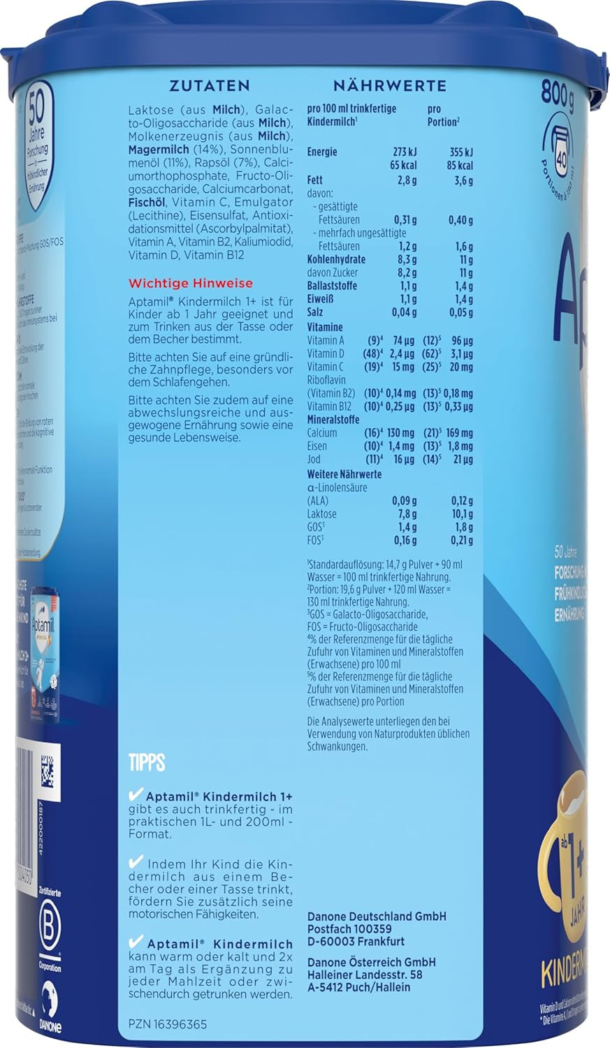 Aptamil Latte Crescita 1 Plus - Latte Crescita da 1 anno - 800g
