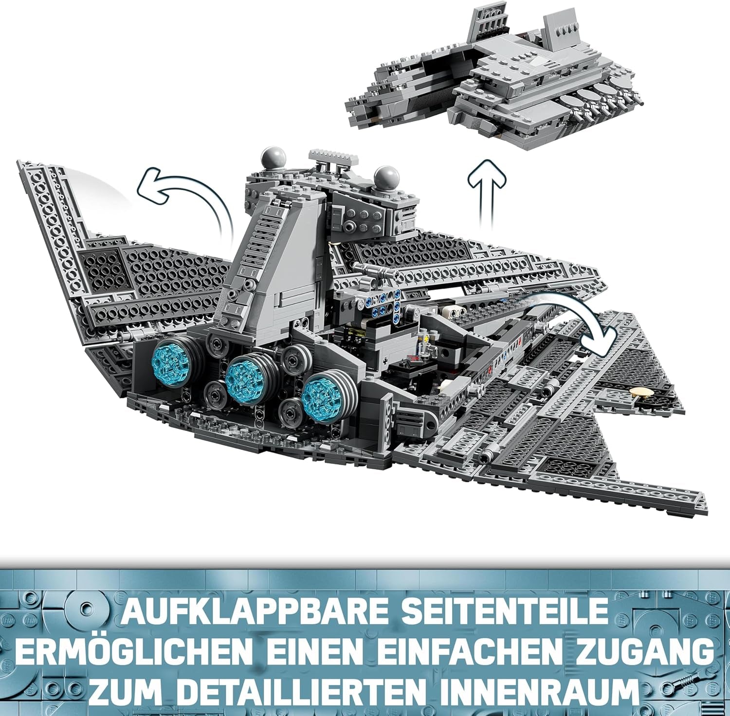 LEGO Star Wars Imperial Star Destroyer, set astronave, giocattolo da costruzione, set da gioco Darth Vader e Cal Kestis, regalo di compleanno per ragazzi, ragazze e fan 75394 Set da costruzione Acquista il negozio LEGO