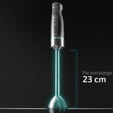 Cecotec Hand-Mixer Powergear 1500 - Klingen Aus Titanium Beschichtung, 21 Geschwindigkeitsstufen, 1500 W, Inklusiv Glas Mit Deckel. (Schwarz und Edelstahl, XL) Cucina Naty Shop