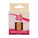 Vernice alimentare metallizzata Funcakes, colore rame: crea effetti metallici su fondente, marzapane, glassa reale e biscotti. Colorante alimentare 100% commestibile, Halal, adatto a vegetariani e vegani. 30 ml.