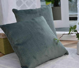 Tenda Box Cuscino Decorativo LxP 45X45 Cm Verde Jacquard "Greta" Con Design A Spina Di Pesce Facile Da Curare Chiusura Con Cerniera Imbottitura Morbida 320G - Varietà Di Colori, 2023510 Cuscini Da Viaggio Naty Shop