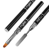 Mylee Magic Extender Gel Tool Mit Zwei Enden – 2 in 1 Pinsel & Spachtel per UV/ LED Nagelkunst, Nagelspitzen & For Extensions