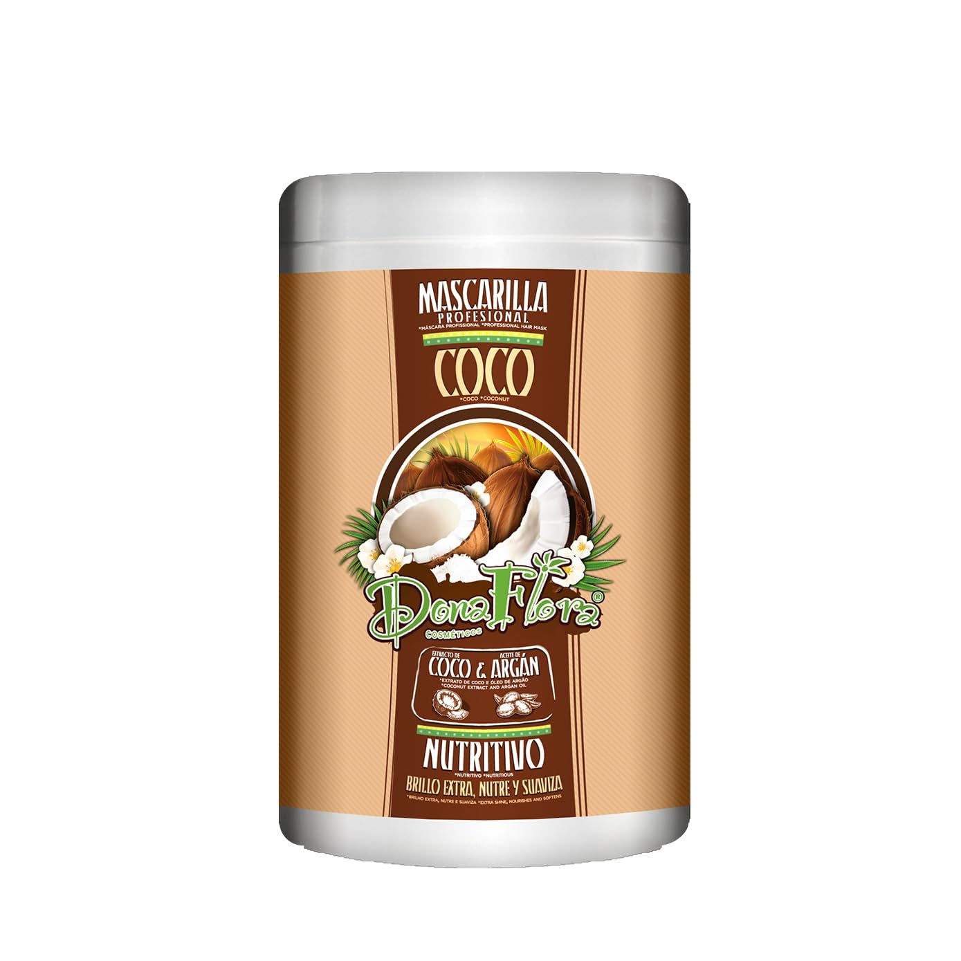 - Maschera nutriente per capelli al cocco e argan 1000ml - Cura profonda per capelli secchi e danneggiati - Riparatrice, idratante e levigante - Maschera per capelli Naty Shop senza solfati Titolo predefinito