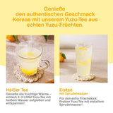 Bevanda coreana Easycookasia – Tè allo Yuzu | Fruttato, dolce e agrumato | Con vitamina C | Per tè, limonata, cocktail e dessert | Scopri la cultura asiatica del tè (500g)