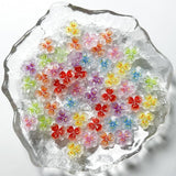 50 pezzi 3D Blume Nagel Charms Nägel Zubehör Nageldesign Glitzersteine ​​​​Nailart Strasssteine ​​​​Fiore Charms per unghie Fiore luminoso Nail Art Charms Bunte Blumen Deko Nagel Steinchen Fiori Strass per unghie