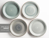 MÄSER 931875 Bel Tempo II Set di stoviglie per 6 con look vintage moderno, servizio da tavola da 18 pezzi, stoviglie in ceramica dipinta a mano, gres, blu fumo