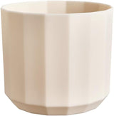 Vaso rotondo elho Facet 17 cm - per uso interno - 100% plastica riciclata - Ø 16,6 x H 14,9 cm - Rosa/Rosa mandorla