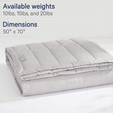 Coperta pesata Casper, 9 kg, grigio Trapunte e trapunte Naty Shop
