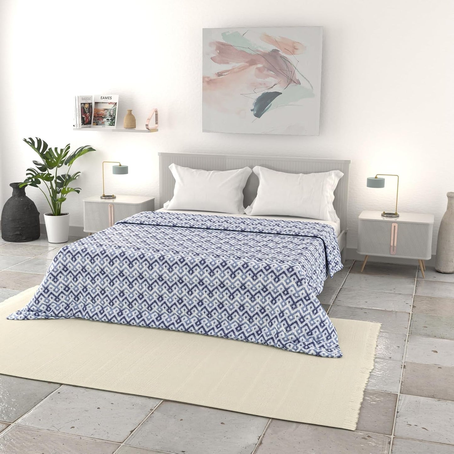 Biancheria da letto italiana, copriletto estivo basic, microfibra stampata, 250X240Cm, Rombi Copriletti e Trapunte Naty Shop Rombi 250X240Cm