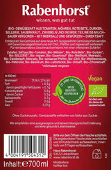 RABENHORST (6 x 700 ml) - Succo di verdure di alta qualità da diverse verdure dal sapore speziato intenso Bevande analcoliche Naty Shop