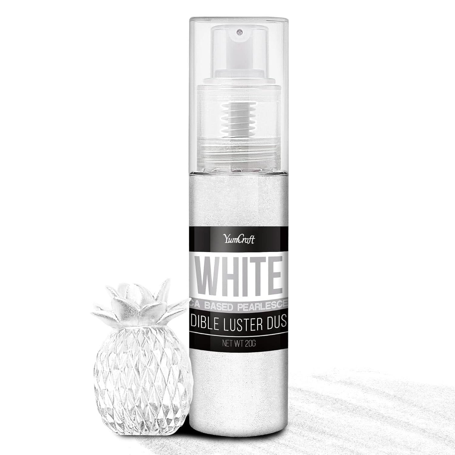 Spray commestibile glitterato, 20 grammi Naty Shop White