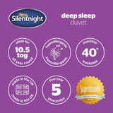 Trapunta Silentnight Deep Sleep, bianca, microfibra, bianca, letto singolo Trapunte e trapunte Naty Shop