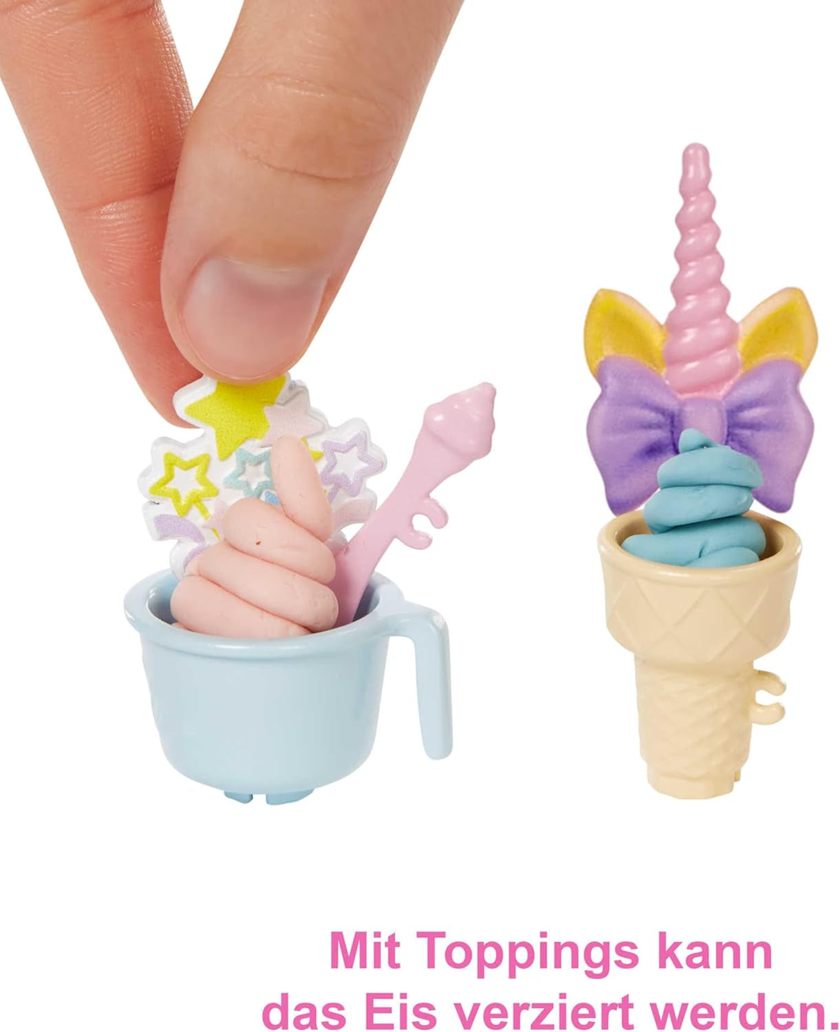Serie Barbie You Can Be Anything, Gelateria, 1x bambola Barbie dai capelli biondi, macchina per il gelato, Barbie Play-Doh, accessori da forno, regalo per bambini, giocattolo per età 3+, HCN46
