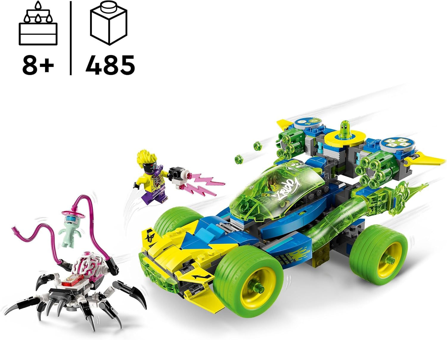 LEGO Dreamzzz Mateo con Z-Blob Action Racer, set di gioco fantasy 2 in 1 con veicoli, minifigure e creature da sogno per bambini 8+, regalo per ragazzi e ragazze 71491 Set da costruzione Beuche den LEGO-Store