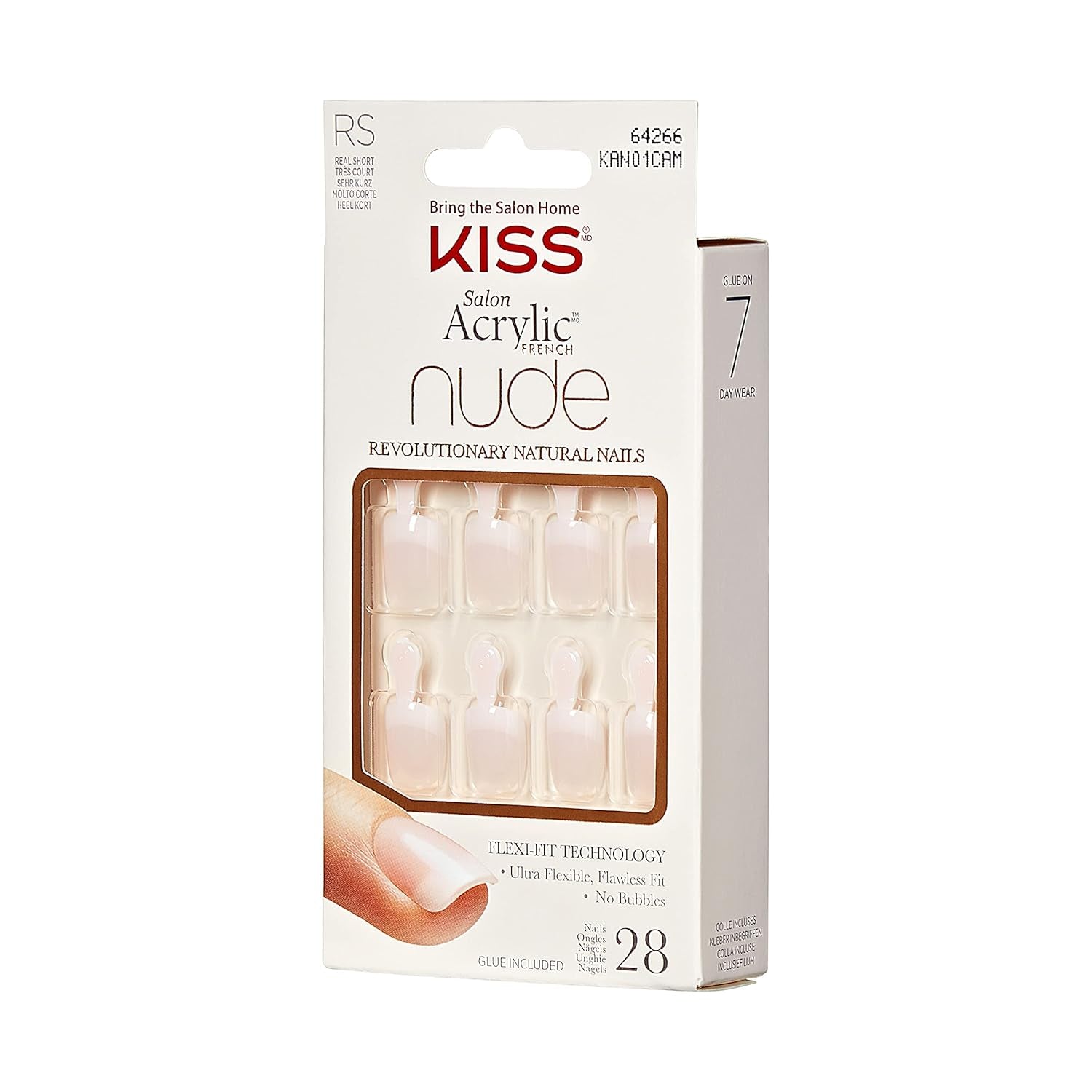 Kiss Nude Nails Unghie stupefacenti (confezione da 2)