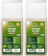 Crusca d'avena biologica Biocentral 1 kg | Pacchetto vantaggioso | Fonte proteica ad alto contenuto di fibre | Naturalmente vegano | Dall'agricoltura dell'UE | Basso contenuto di zucchero