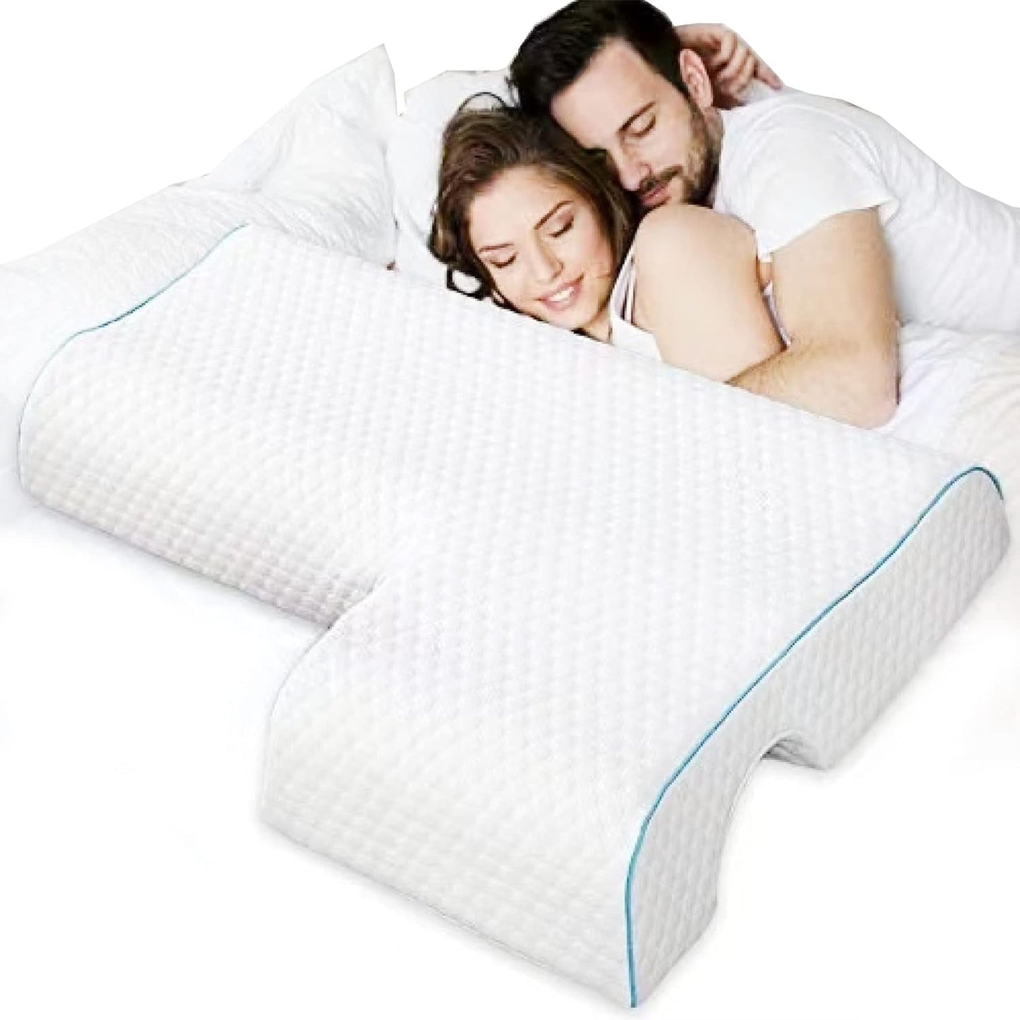 MINGZE Cuscino per Collo in Memory Foam Multifunzionale, Cuscino per Collo a Forma di U con Arco, Cuscino per Dormire a Rimbalzo Lento Cuscino per Pressione di Rimbalzo, Cuscino in Seta di Ghiaccio per Protezione di Mani e Collo Cuscini Ortopedici Cervicali Naty Shop