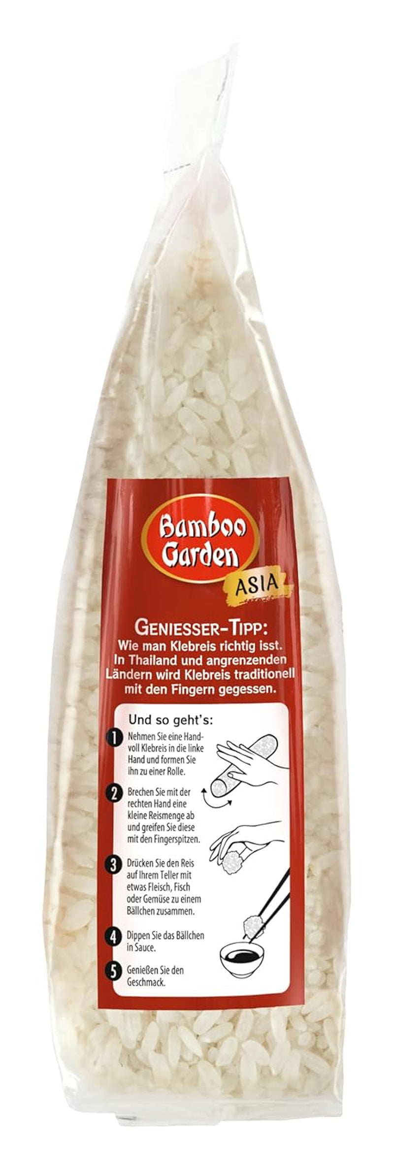 Bamboo Garden - Riso appiccicoso, 500 g per busta