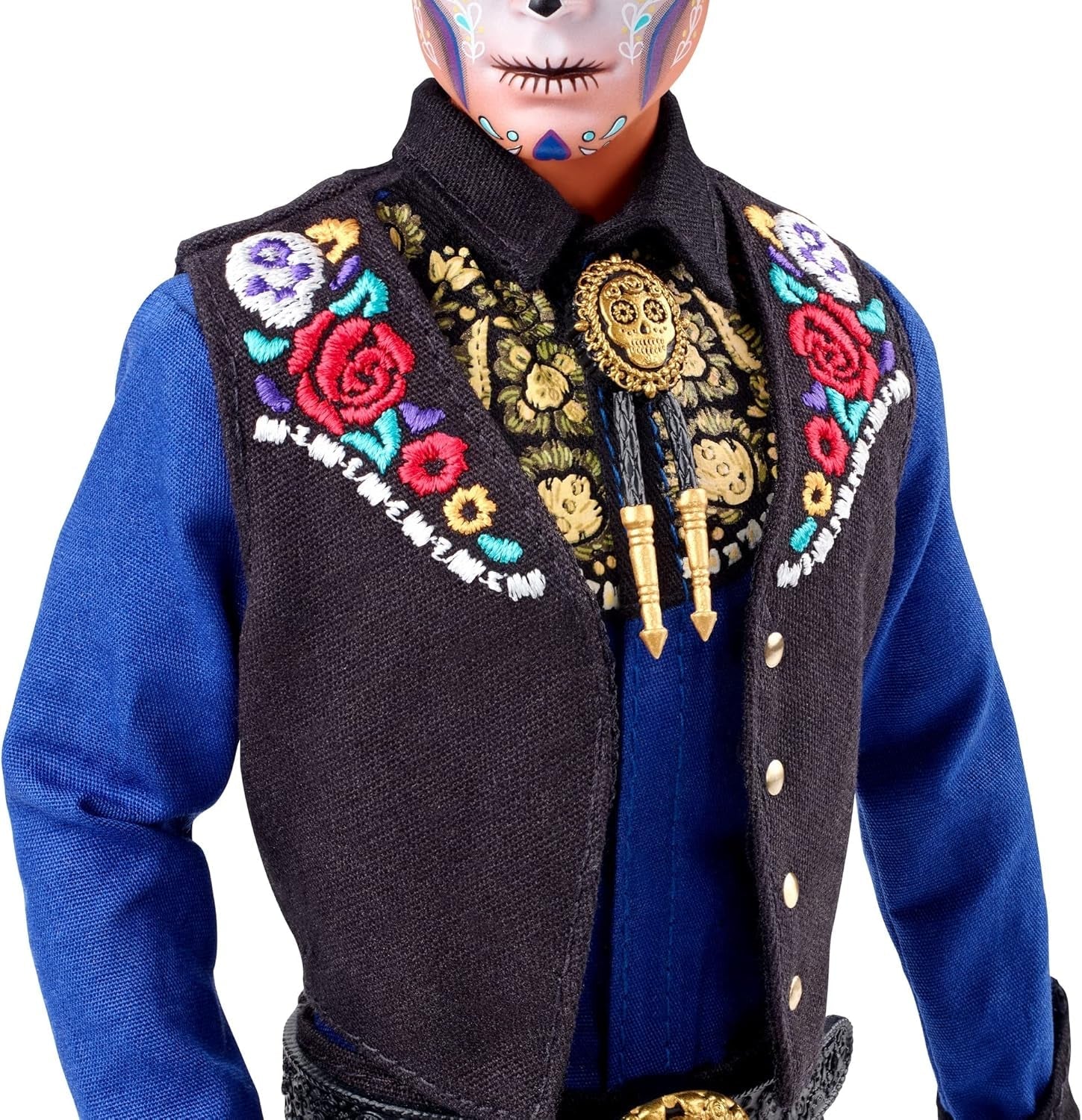 Ken Barbie 2022 Día De Muertos Bambola con camicia, gilet e sombrero, pittura per il viso Calavera, regalo per collezionisti