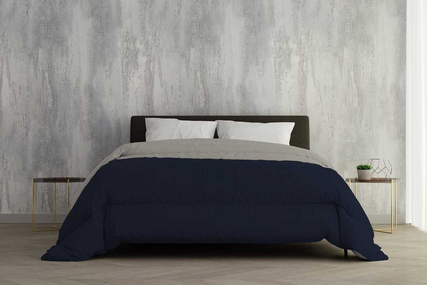 Italy Bedding Piumino invernale Grigio Chiaro/Grigio Scuro 2 Posti 250 X 200 Cm Trapunte e Trapunte Naty Shop Blu Scuro/Grigio Chiaro 250 X 200 Cm
