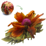 Tè ai fiori "Corona del gusto" 1 pezzo 6 g | Tè verde - fiore di giglio - fiore di litchi | Tè selezionati | Fiori di tè verde | Ideale per gli amanti del tè