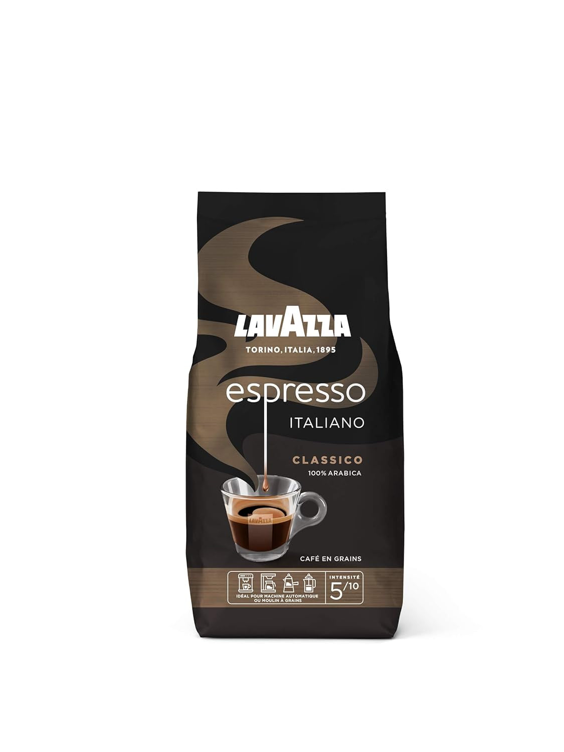Caffè Lavazza Espresso Italiano in grani, Espresso 100% Arabica, equilibrato e aromatico, confezione da 500g