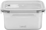 Lurch 240895 Lunch Box Scatola di sicurezza/conservazione in acciaio inossidabile di alta qualità con coperchio in plastica senza BPA 2000 ml Scatole trasparenti per alimenti Naty Shop 1000 ml