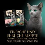 Sheba alimento umido per gattini, in bustine assortite, con salmone (MSC) e pollo in salsa, multipack 40x85g