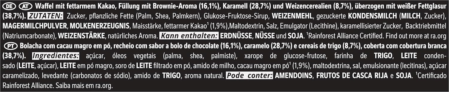 Tavoletta di cioccolato LION Black & White, uno snack dal gusto intenso, cioccolato croccante e gocce croccanti, farcitura brownie, un'esperienza golosa unica, 1 confezione (5 x 30g)