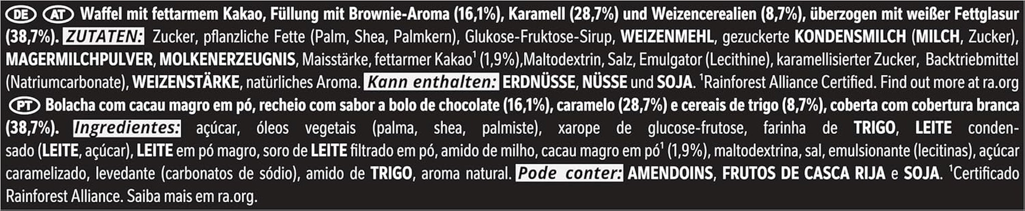 Tavoletta di cioccolato LION Black & White, uno snack dal gusto intenso, cioccolato croccante e gocce croccanti, farcitura brownie, un'esperienza golosa unica, 1 confezione (5 x 30g)
