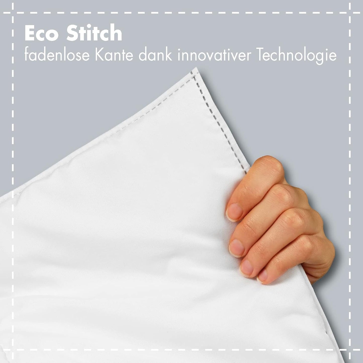 Completo letto Traumnacht Green basic composto da trapunta per tutto l'anno, 135 X 200 cm + cuscino 80 X 80 cm, certificato Oeko-Tex, prodotto secondo lo standard di qualità tedesco. Trapunte e trapunte Naty Shop