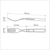 Tramontina Set Posate Griglia 14 Pezzi Acciaio Inox Set Posate Bistecca Cucina Naty Shop