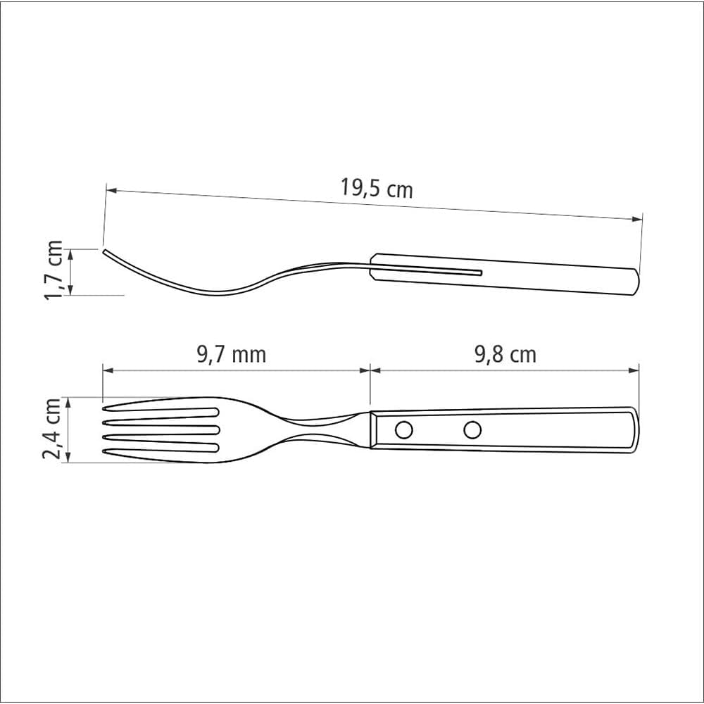 Tramontina Set Posate Griglia 14 Pezzi Acciaio Inox Set Posate Bistecca Cucina Naty Shop